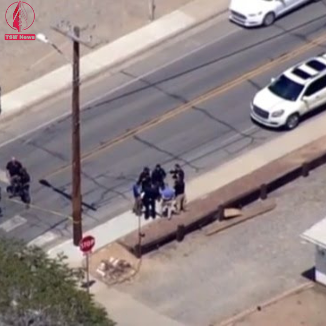 An officer from the Farmington Police Department and a cop from New Mexico State Police were shot and taken to the hospital in stable conditionCredit: KOAT