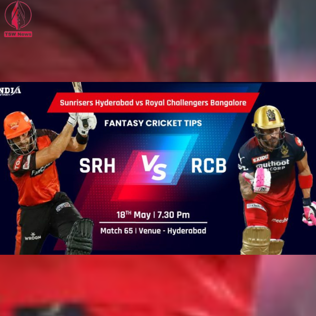 Prepare yourself for an exciting showdown as Sunrisers Hyderabad (SRH) go head-to-head against Royal Challengers Bangalore (RCB) in the 65th match