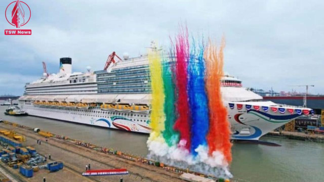 China’s First Domestically Built Large Cruise Ship Undocks In Shanghai