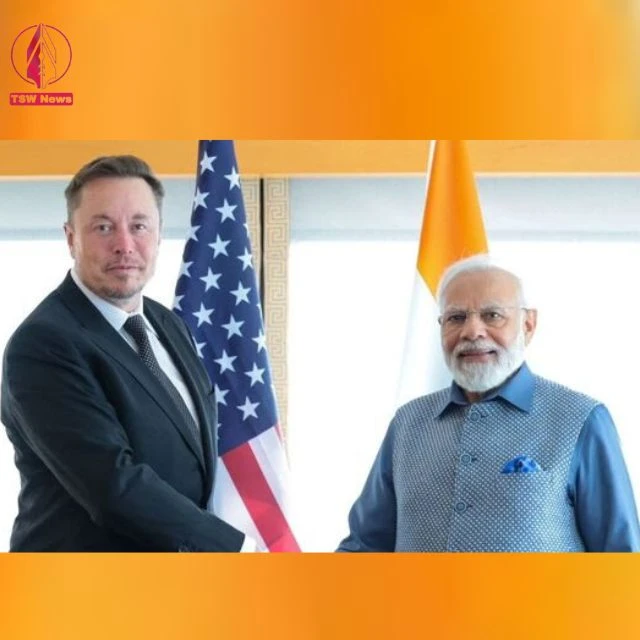 Tesla CEO Elon Musk and  Prime Minister Narendra Modi