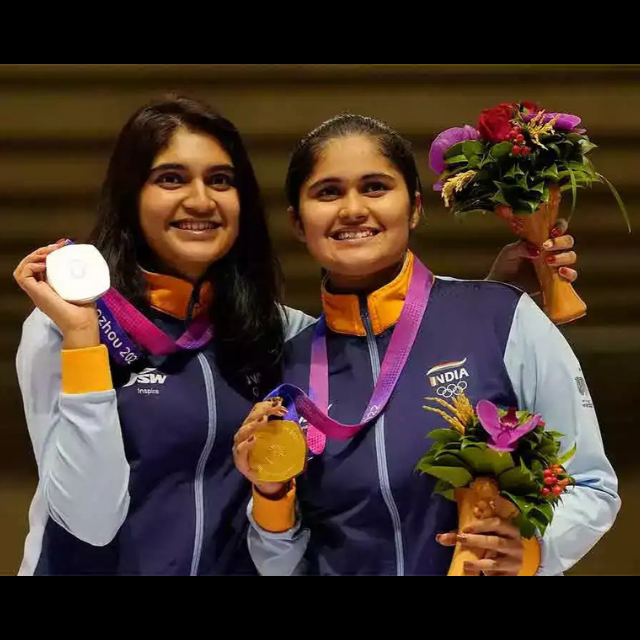 Asian Games, Women's Shooting, Gold Medal, Silver Medal, Indian Athletes, Historic Victory