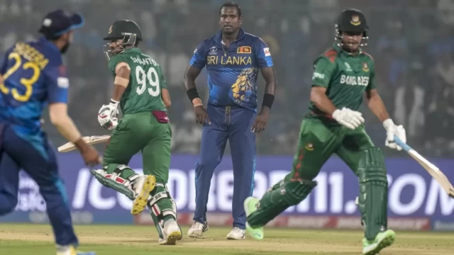 Sri Lanka-Bangladesh World Cup Clash Ends in Drama: Handshake Snub and Mathews Controversy